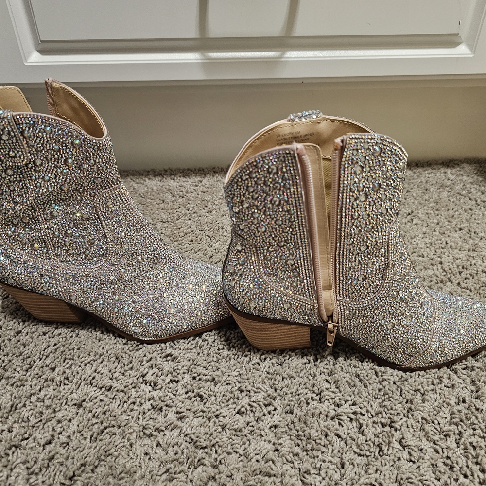 Betsy Johnston Rhinestone Cowboy Boots